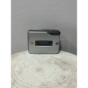 Vintage GE Cassette Recorder 3-5366A Variable Speed Playback AVR Silver TESTED